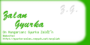 zalan gyurka business card